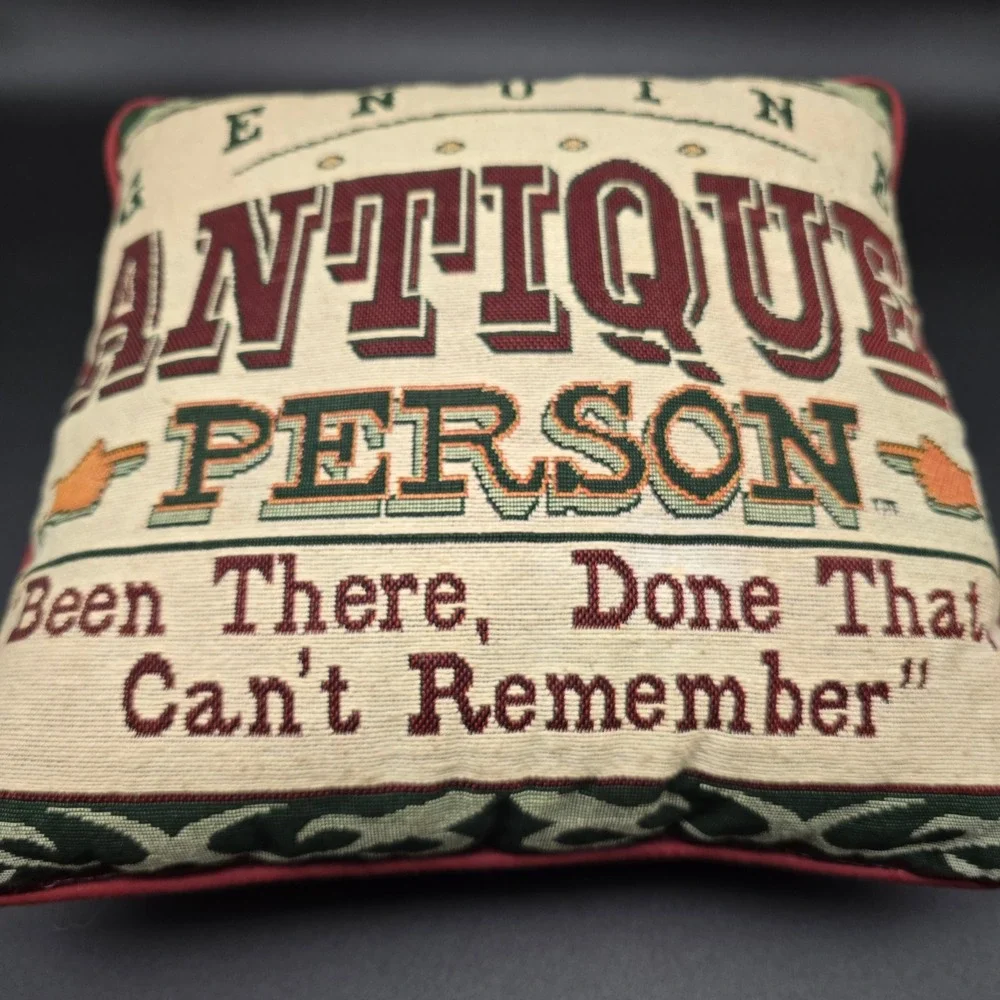Antique Person Pillow Been There Done That Can't Remember Throw‎ Cushion 12x12